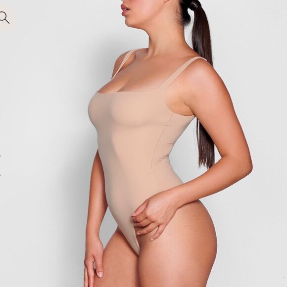 NWT Skims Fit Everybody Square Neck Bodysuit XS in color Clay - Picture 2 of 6